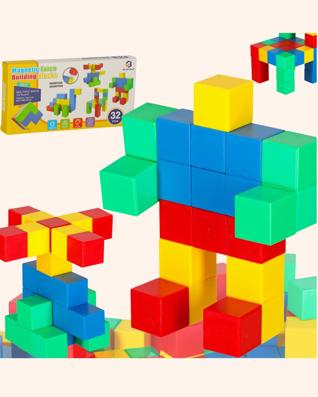 Magnetinių kaladėlių rinkinys