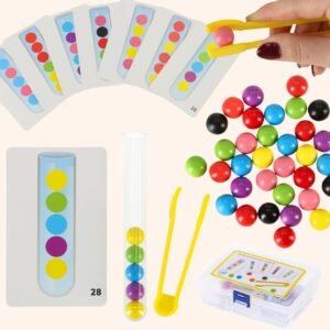 Edukacinė Montessori dėlionė „Spalvoti rutuliukai“