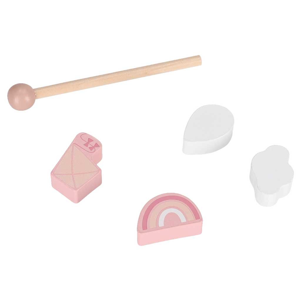 Medinis lavinamasis kubas 5in1 rožinis - Image 7